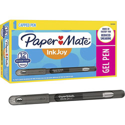 Papermate® InkJoy Gel Pen - Medium Pen Point - Black - 12 / Carton