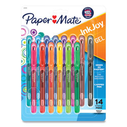 Papermate® InkJoy Stick Gel Pen, Medium 0.7mm, Assorted Ink/Barrel, 14/Pack