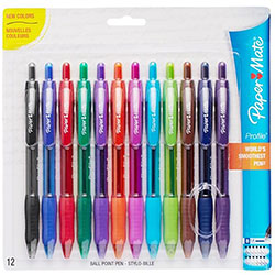 Papermate® Profile Ballpoint Pen - Bold Pen Point - 1.4 mm Pen Point Size - 12 / Pack