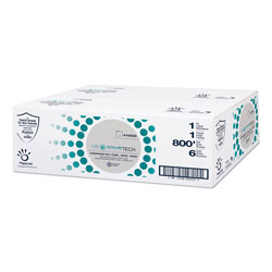 Papernet® DissolveTech Paper Towel, 1-Ply, 800 ft, White, 6 Rolls/Case