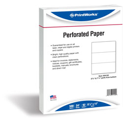 Paris Business Forms Perforated Office Paper, 8 1/2 inx11 in, White