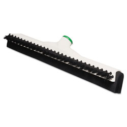 Unger Sanitary Brush w/Squeegee, 18 in Brush, Moss Handle