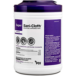 PDI Healthcare Super Sani-Cloth Germicidal Disposable Wipe - Wipe - 6 in x 6.75 in, 160