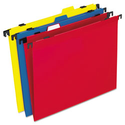 Pendaflex 2-in-1 Colored Poly Folders with Built-in Tabs, Letter Size, 1/3-Cut Tab, Assorted, 10/Pack