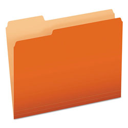 Pendaflex Colored File Folders, 1/3-Cut Tabs, Letter Size, Orange/Light Orange, 100/Box (ESS15213ORA)