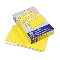 Pendaflex Colored File Folders, 1/3-Cut Tabs, Legal Size, Yellowith Light Yellow, 100/Box