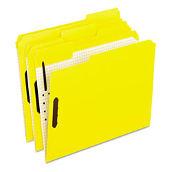 Pendaflex Colored Folders with Two Embossed Fasteners, 1/3-Cut Tabs, Letter Size, Yellow, 50/Box (ESS21309)