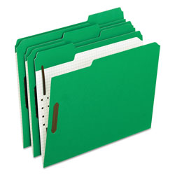 Pendaflex Colored Folders with Two Embossed Fasteners, 1/3-Cut Tabs, Letter Size, Green, 50/Box