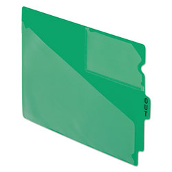 Pendaflex Colored Poly Out Guides with Center Tab, 1/3-Cut End Tab, Out, 8.5 x 11, Green, 50/Box (ESS13543)