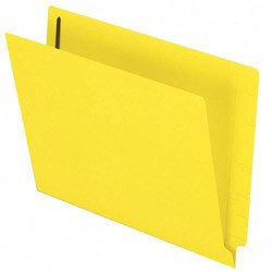 Pendaflex Colored Reinforced End Tab Fasteners Folders, Straight Tab, Letter Size, Yellow, 50/Box