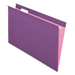 Pendaflex Colored Reinforced Hanging Folders, Legal Size, 1/5-Cut Tab, Violet, 25/Box (ESS415315VIO)