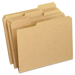 Pendaflex Dark Kraft File Folders with Double-Ply Top, 1/3-Cut Tabs, Letter Size, Kraft, 100/Box (ESSRK15213)