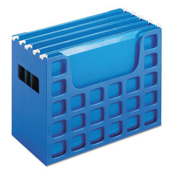 Pendaflex Desktop File w/Hanging Folders, Letter, Plastic, 12 1/4 x 6 x 9 1/2, Blue (ESS23011)