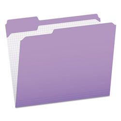 Pendaflex Double-Ply Reinforced Top Tab Colored File Folders, 1/3-Cut Tabs, Letter Size, Lavender, 100/Box (ESSR15213LAV)