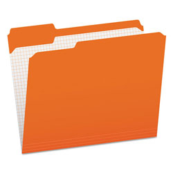 Pendaflex Double-Ply Reinforced Top Tab Colored File Folders, 1/3-Cut Tabs, Letter Size, Orange, 100/Box (ESSR15213ORA)