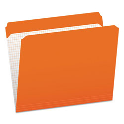 Pendaflex Double-Ply Reinforced Top Tab Colored File Folders, Straight Tab, Letter Size, Orange, 100/Box (ESSR152ORA)