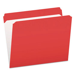 Pendaflex Double-Ply Reinforced Top Tab Colored File Folders, Straight Tab, Letter Size, Red, 100/Box