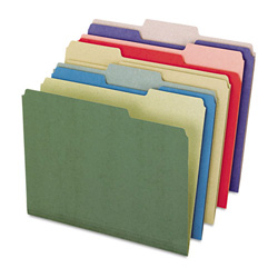 Pendaflex Earthwise by 100% Recycled Colored File Folders, 1/3-Cut Tabs, Letter Size, Assorted, 50/Box