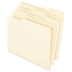 Pendaflex Earthwise by 100% Recycled Manila File Folders, 1/3-Cut Tabs, Letter Size, 100/Box