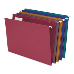 Pendaflex Earthwise by Pendaflex 100% Recycled Colored Hanging File Folders, Letter Size, 1/5-Cut Tab, Assorted, 20/Box