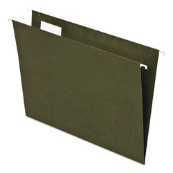 Pendaflex Earthwise by Pendaflex 100% Recycled Colored Hanging File Folders, Letter Size, 1/5-Cut Tab, Green, 25/Box (ESS74517)