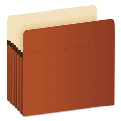 Pendaflex Earthwise by Pendaflex 100% Recycled File Pockets, 5.25 in Expansion, Letter Size, Red Fiber