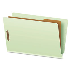 Pendaflex End Tab Classification Folders, 1 Divider, Legal Size, Pale Green, 10/Box (ESS23314)