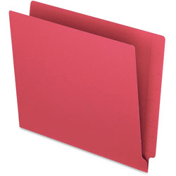 Pendaflex End Tab Folders, Double Ply Straight Cut Tab, Letter Size, Red, 100/Box