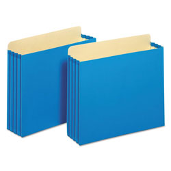 Pendaflex File Cabinet Pockets, 3.5 in Expansion, Letter Size, Blue, 10/Box