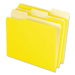 Pendaflex Interior File Folders, 1/3-Cut Tabs, Letter Size, Yellow, 100/Box (ESS421013YEL)