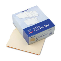 Pendaflex Manila End Tab Folders, 9.5 in Front, 2-Ply Straight Tabs, Letter Size, 100/Box