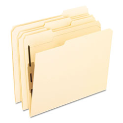 Pendaflex Manila Folders with One Bonded Fastener, 1/3-Cut Tabs, Letter Size, 50/Box