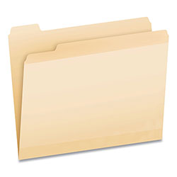 Pendaflex Poly Reinforced File Folder, 1/2-Cut Tabs, Letter Size, Manila, 24/Pack