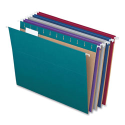 Pendaflex Recycled Hanging File Folders, 1/5-Cut Tab, Letter Size, Assorted Colors, 25/Box