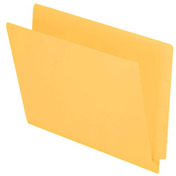 Pendaflex Reinforced End Tab Folders, Two Ply Tab, Letter, Yellow, 100/Box
