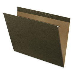 Pendaflex Reinforced Hanging File Folders, Large Format Size, Straight Tab, Standard Green, 25/Box (ESS4158)