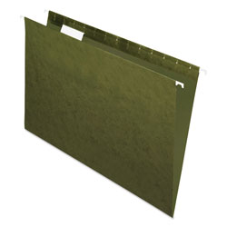 Pendaflex Standard Green Hanging Folders, Legal Size, 1/5-Cut Tab, Standard Green, 25/Box (ESS81622)