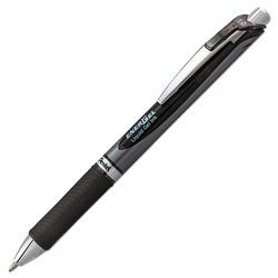 Pentel EnerGel RTX Retractable Gel Pen, Bold 1mm, Black Ink, Black/Gray Barrel