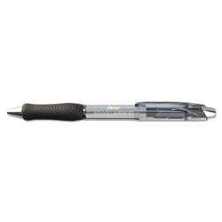 Pentel R.S.V.P. Super RT Retractable Ballpoint Pen, 1 mm, Black Ink/Barrel, Dozen