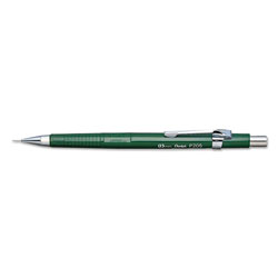 Pentel Sharp Mechanical Pencil, 0.5 mm, HB (#2.5), Black Lead, Green Barrel (PENP205D)