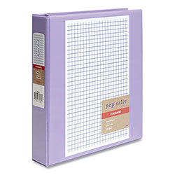 Pep Rally Standard 3-Ring View Binder, 3 Rings, 1.5 in Capacity, 11 x 8.5, Lilac