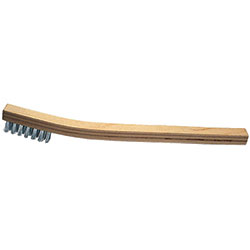 Pferd Welder's Toothbrushes with Stainless Steel Wire, 7-1/2 in L, 3x7 Rows, Bent Wood Handle