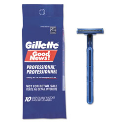 Gillette Professional Good News! Disposable Razors, 10 Per Pack, 10/Case, 100 Total