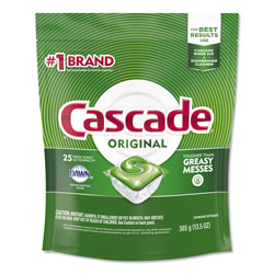Cascade Dish Soap, Action Pacs, Fresh Scent, 25 Per Pack, 5/Case, 125 Total
