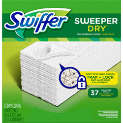 Swiffer Sweeper Dry Cloth Refill, 37 Sheets/BX, White