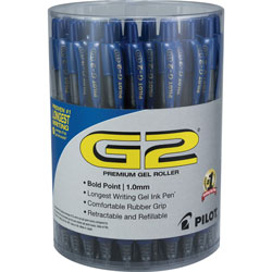 Pilot Pens, Gel, 1.0mm, 3/5 inWx3/5 inLx5-3/4 inH, 36/PK, Blue