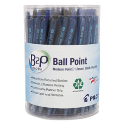 Pilot B2P Bottle-2-Pen Retractable Ballpoint Pen, 1mm, Assorted Ink/Barrel, 36/Pack