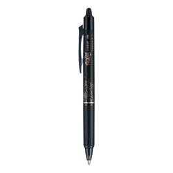 Pilot FriXion Clicker Erasable Retractable Gel Pen, 1 mm, Black Ink/Barrel, Dozen