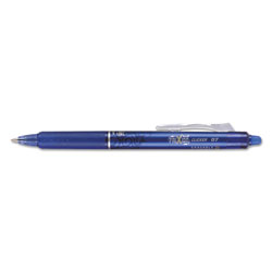 Pilot FriXion Clicker Erasable Retractable Gel Pen, Fine 0.7mm, Blue Ink, Blue Barrel