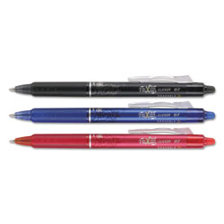 Pilot FriXion Clicker Erasable Retractable Gel Pen, 0.7mm, Assorted Ink/Barrel, 3/Pack